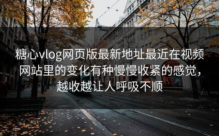 <strong>糖心vlog</strong>网页版最新地址最近在视频网站里的变化有种慢慢收紧的感觉，越收越让人呼吸不顺